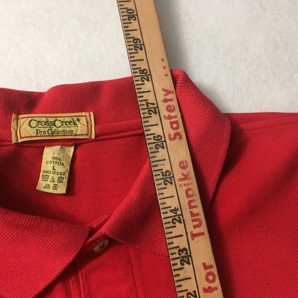 #GG Cross Creek Chimney Rock Golf Course/Napa Valley Polo Shirt Mens Large Red - Picture 3 of 7